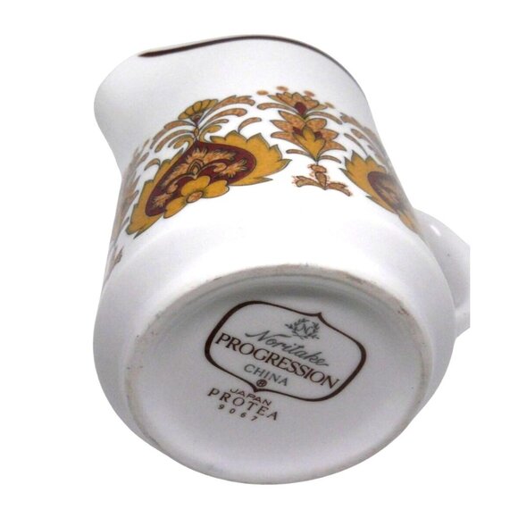 Rare Discontinued Vintage Noritake Progression China Protea 9067 Creamer MCM - Picture 3 of 7